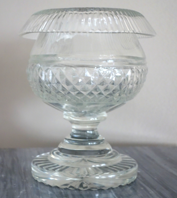 Le Creusot crystal Empire oval bowl, early 19th century