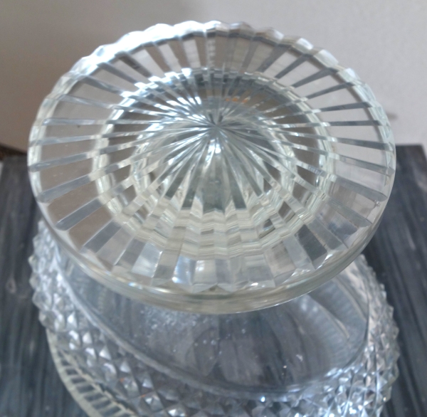 Le Creusot crystal Empire oval bowl, early 19th century