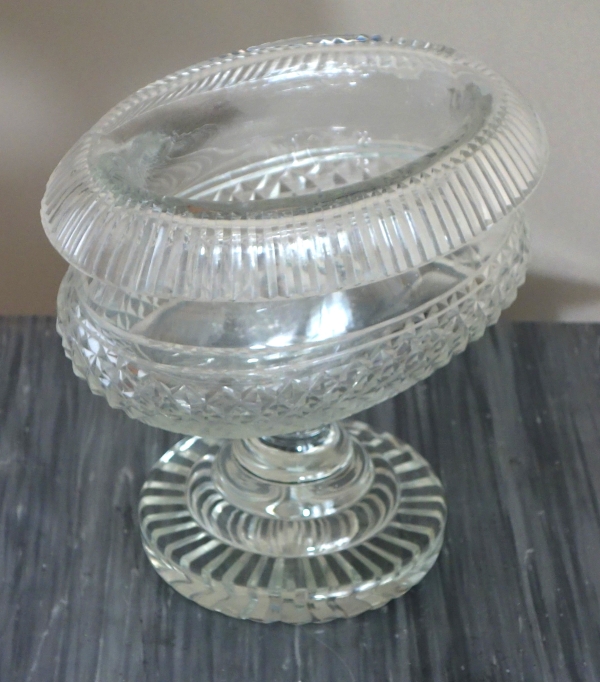 Le Creusot crystal Empire oval bowl, early 19th century
