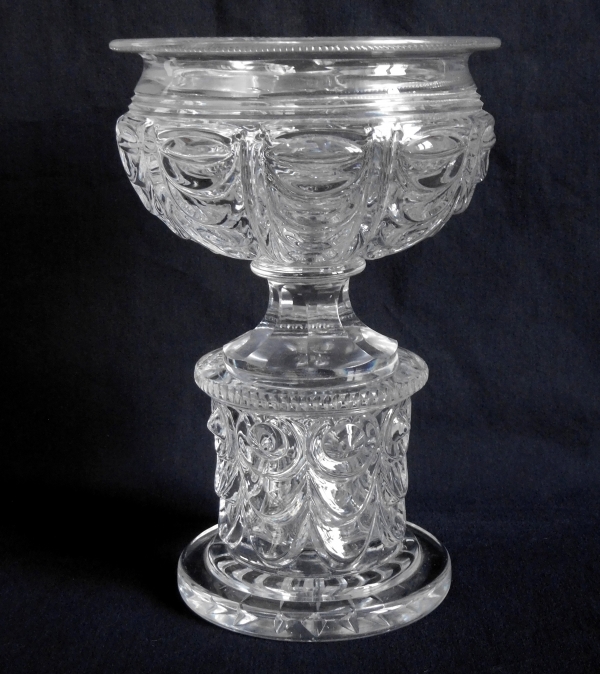 Baccarat / Le Creusot Crystal Candy Pot, 19th Century Circa 1830-40