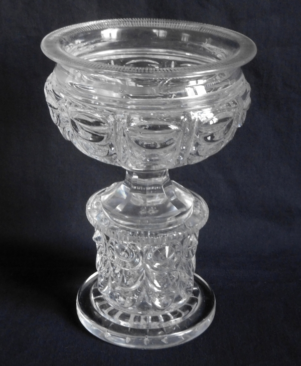 Baccarat / Le Creusot Crystal Candy Pot, 19th Century Circa 1830-40