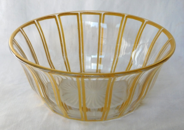 Baccarat crystal candy bowl gilt with fine gold