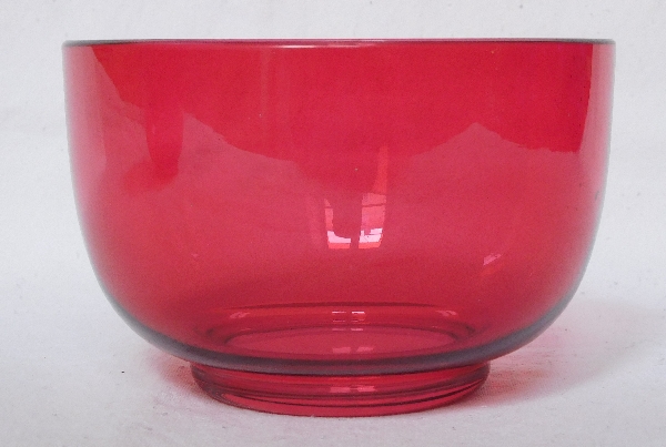 Baccarat crystal bowl, pink crystal