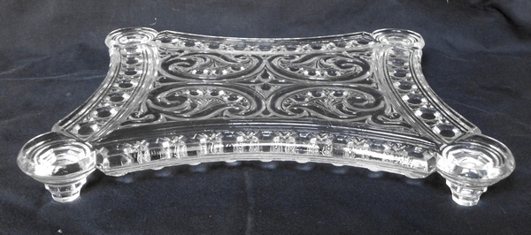 Baccarat crystal Art Nouveau table mat - signed