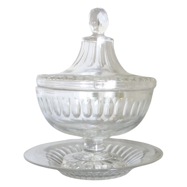 Le Creusot crystal candy box - 19th century circa 1830 - 1840