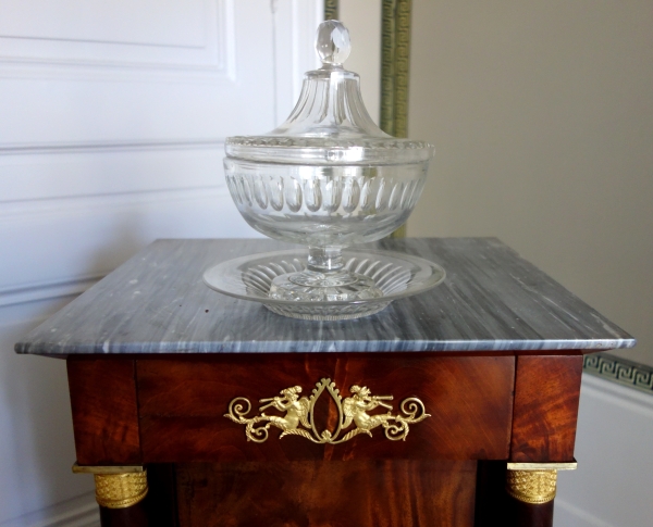 Le Creusot crystal candy box - 19th century circa 1830 - 1840