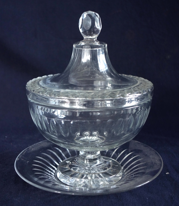 Le Creusot crystal candy box - 19th century circa 1830 - 1840