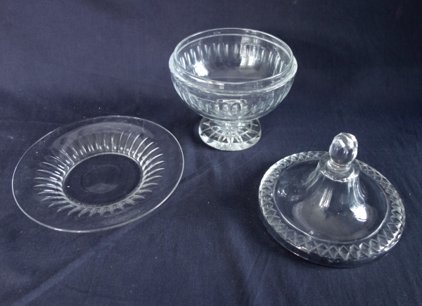 Le Creusot crystal candy box - 19th century circa 1830 - 1840