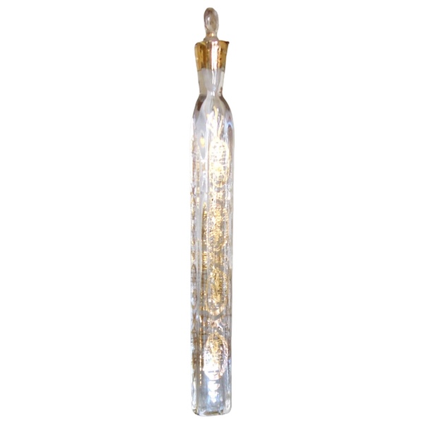 18th century gilt glass perfume bottle for travels