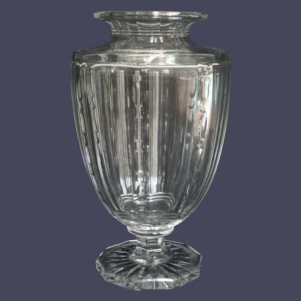 Tall Baccarat crystal vase, late 19th century