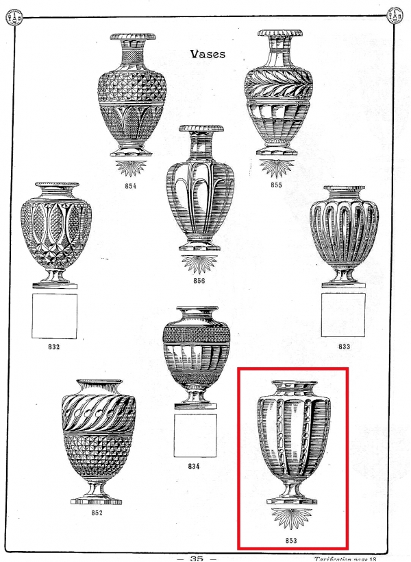 Grand vase en cristal de Baccarat taillé, époque fin XIXe siècle