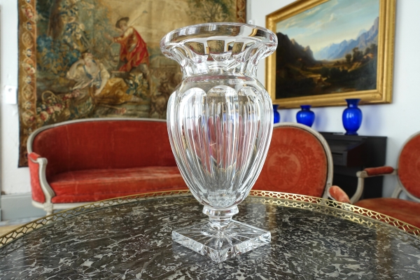 Tall St Louis crystal vase, late 19th century
