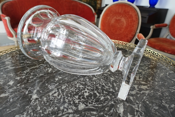Tall St Louis crystal vase, late 19th century