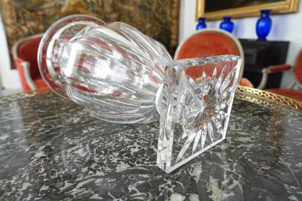 Tall St Louis crystal vase, late 19th century
