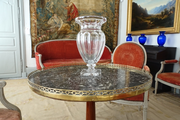 Tall St Louis crystal vase, late 19th century
