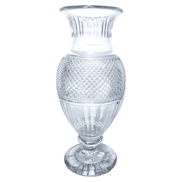 Spectacular Baccarat crystal vase, Empire style, Eurydice pattern - signed - 35cm