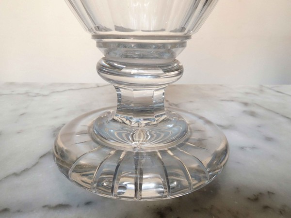 Vase Médicis en cristal de Baccarat, modèle Eurydice - signé - 35cm