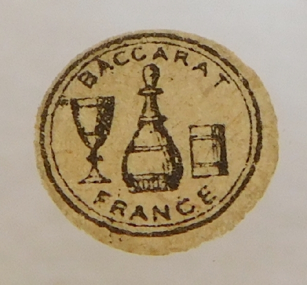 Baccarat crystal candy box, original paper sticker