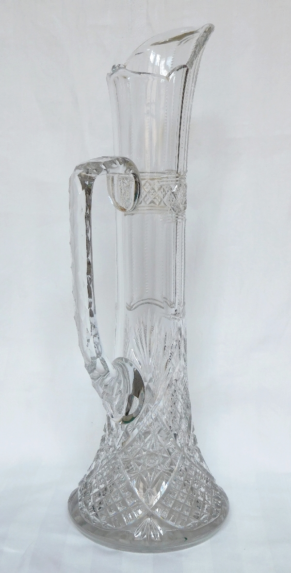 Baccarat crystal tall pitcher said canette - rare collector circa 1900