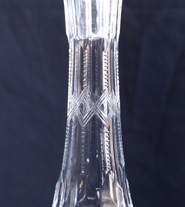 Baccarat crystal richly cut wine decanter circa 1900