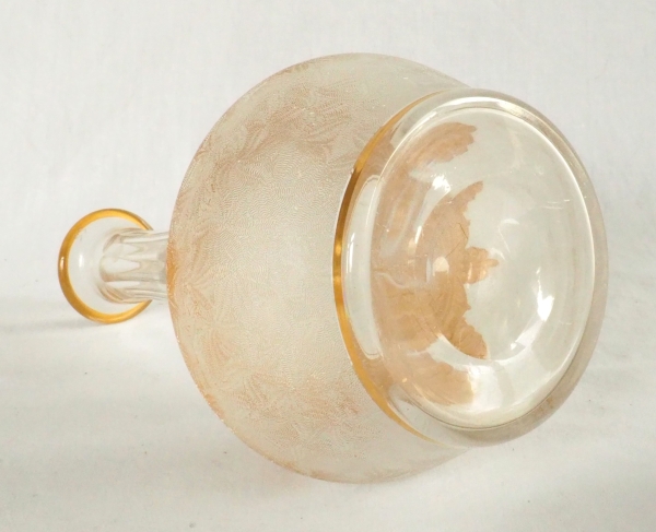 St Louis crystal liquor bottle enhanced with fine gold - Empire style - Nelly pattern