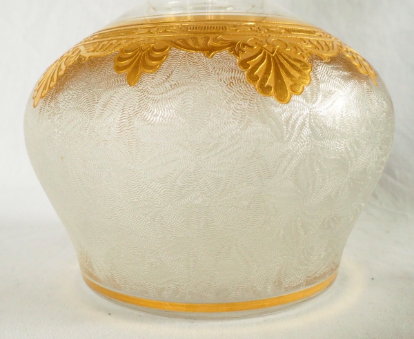 St Louis crystal liquor bottle enhanced with fine gold - Empire style - Nelly pattern