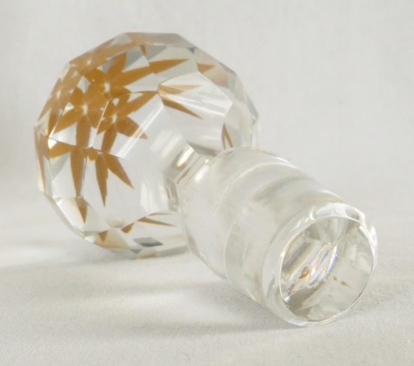 St Louis crystal liquor bottle enhanced with fine gold - Empire style - Nelly pattern