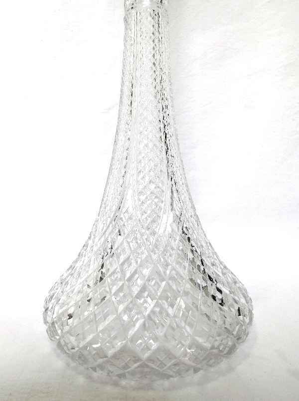 Exceptional Baccarat crystal and sterling silver decanter