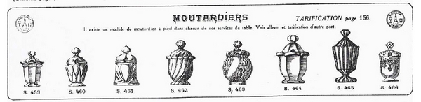 Moutardier en cristal de Baccarat, modèle Harcourt Missouri