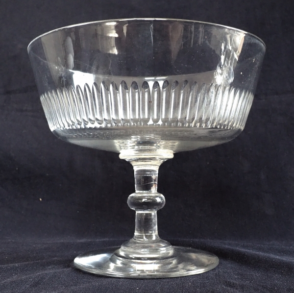 Pair of Baccarat crystal candy bowls, late 19th century