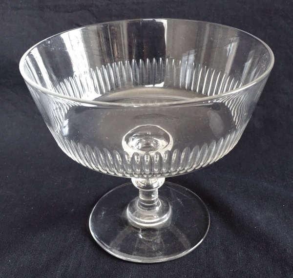 Pair of Baccarat crystal candy bowls, late 19th century