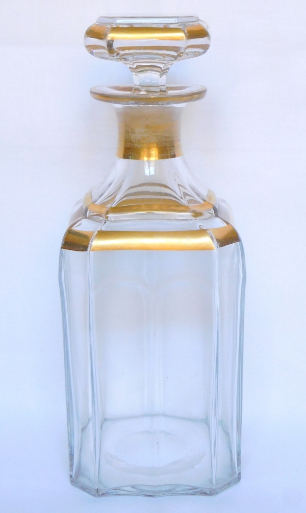 Baccarat crystal liquor decanter / whisky bottle - signed