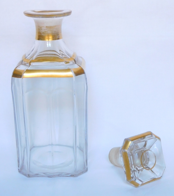 Baccarat crystal liquor decanter / whisky bottle - signed