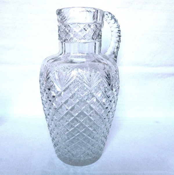Tall Baccarat crystal pitcher, France circa1900