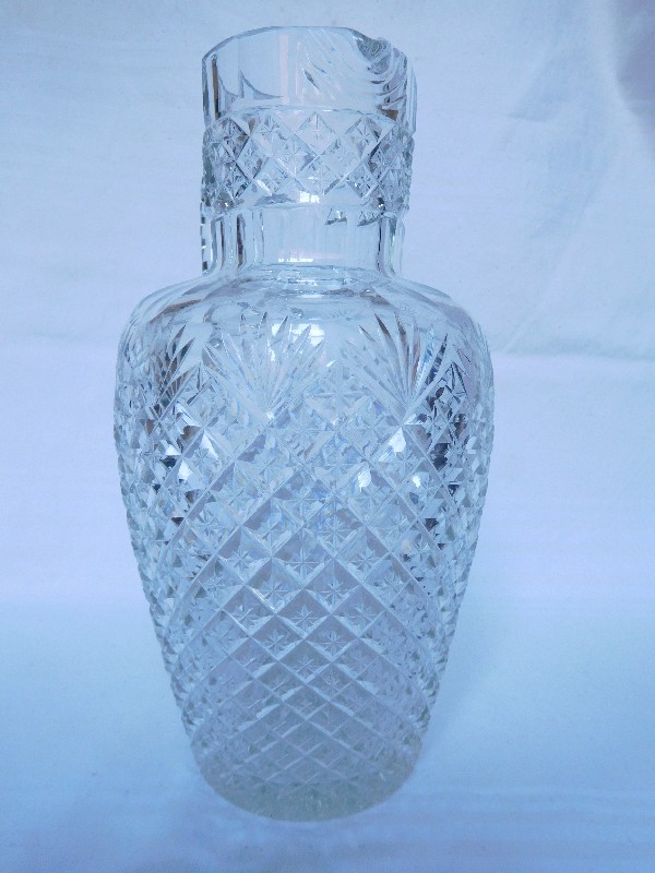 Tall Baccarat crystal pitcher, France circa1900