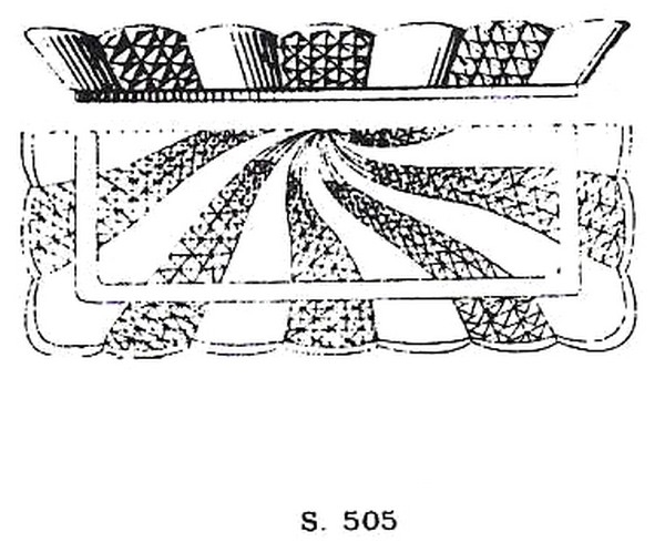 Plat à gâteau ou plateau rectangulaire en cristal de Baccarat, modèle Serpentine - signé