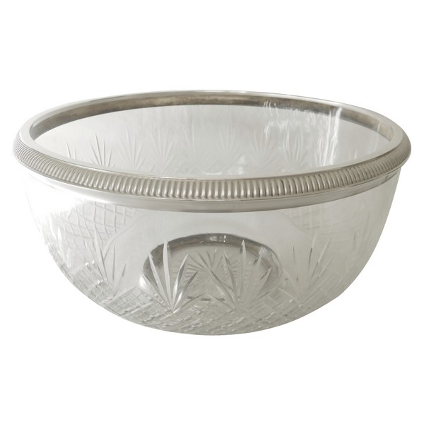 Baccarat crystal & sterling silver salad bowl, early 20th century