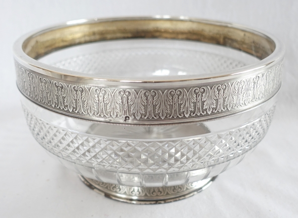 Lagriffoul & Laval : Baccarat crystal and sterling silver salad bowl