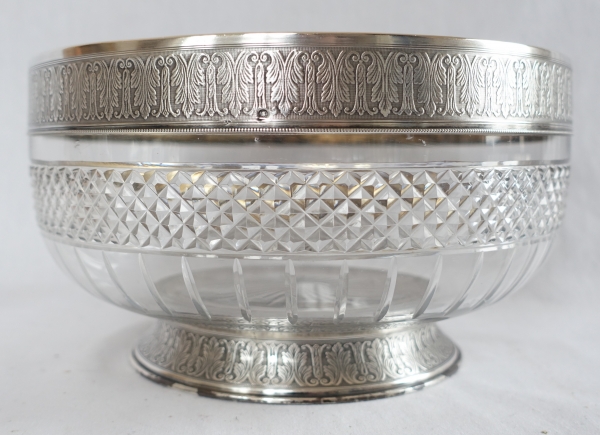 Lagriffoul & Laval : Baccarat crystal and sterling silver salad bowl