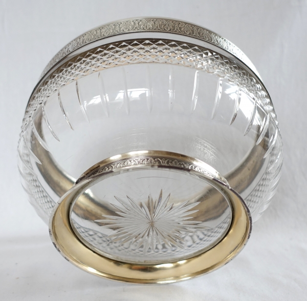 Lagriffoul & Laval : Baccarat crystal and sterling silver salad bowl