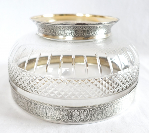 Lagriffoul & Laval : Baccarat crystal and sterling silver salad bowl