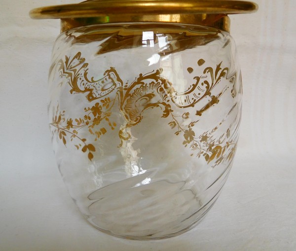 Baccarat crystal biscuit jar - Louis XV style - circa 1900