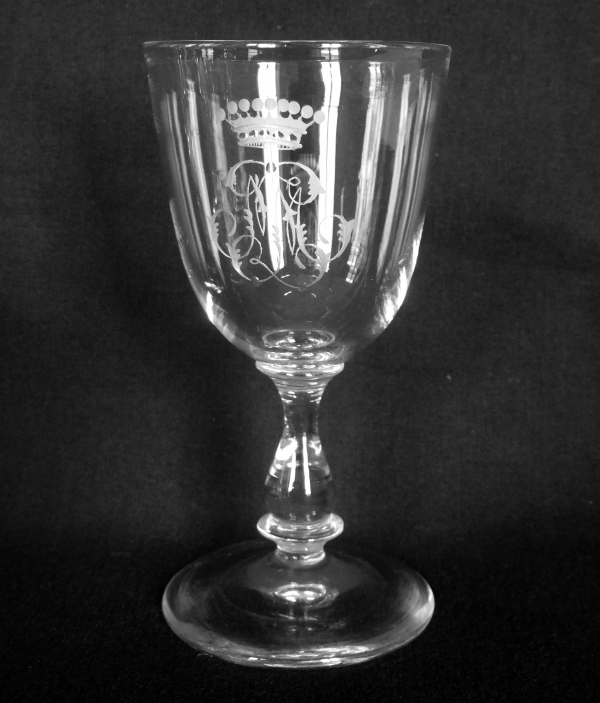 Service à liqueur ou madère en cristal de Baccarat à couronne de Comte - époque XIXe siècle