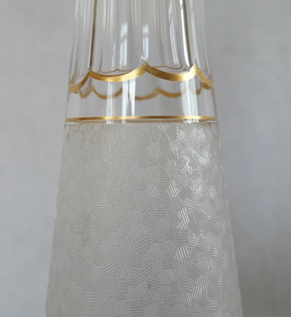 St Louis crystal liquor set enhanced with fine gold - 12 pieces