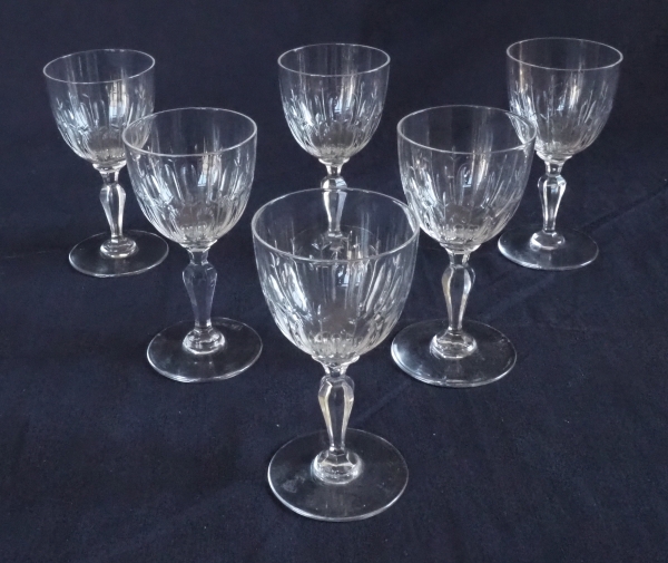 Service à porto en cristal de Baccarat taillé - modèle au décor Louis XVI