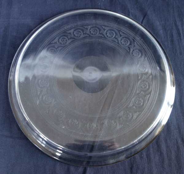 Service verre d'eau / service de nuit 5 pièces en cristal de Baccarat décor gravure Athenienne