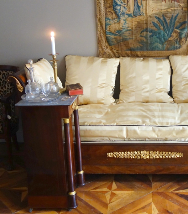 Service verre d'eau / service de nuit 5 pièces en cristal de Baccarat décor gravure Athenienne