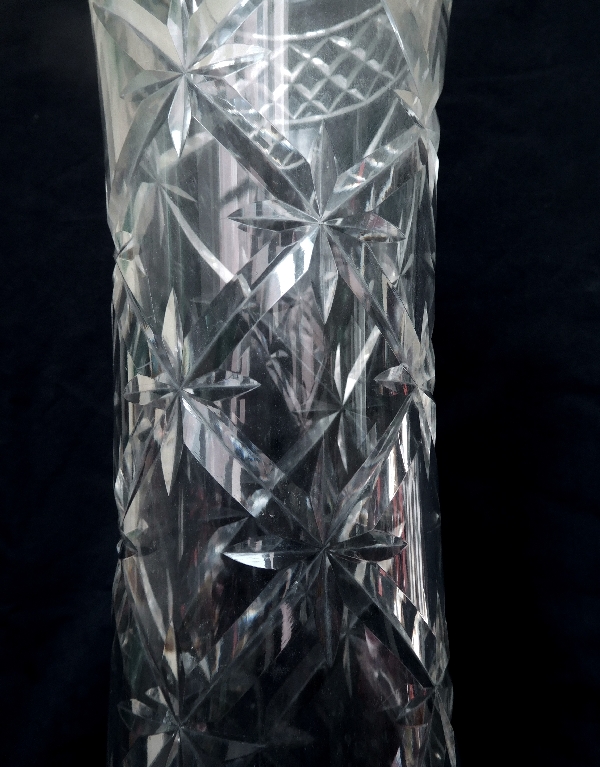 Tall Baccarat crystal vase, 40cm