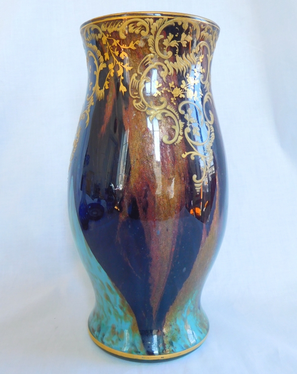 Grand vase d'époque Art Nouveau attribué à Ernest Leveillé