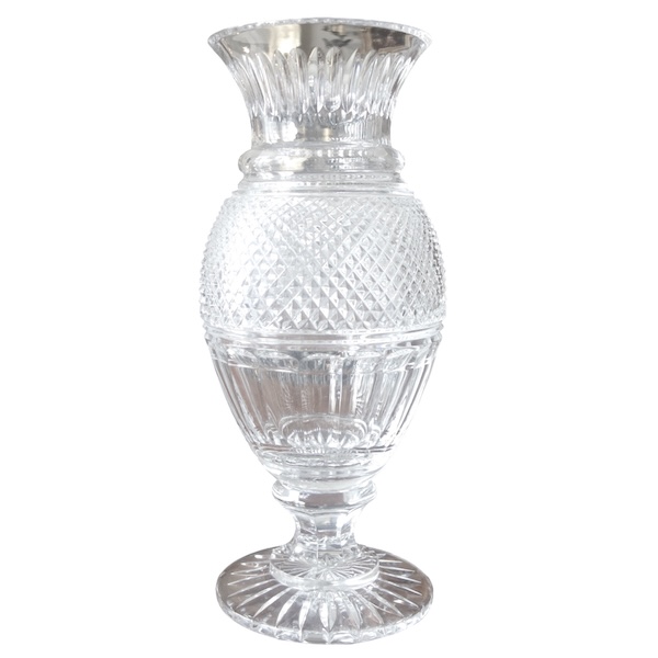 Grand vase en cristal de Baccarat taillé - modèle Eurydice - époque XIXe siècle